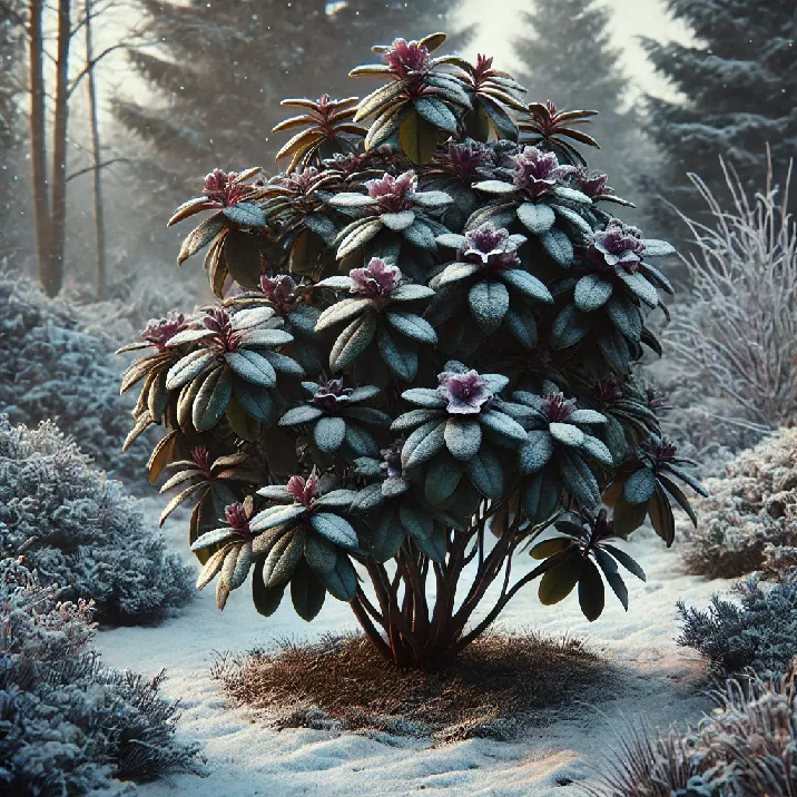 Pjm Rhododendron In Winter